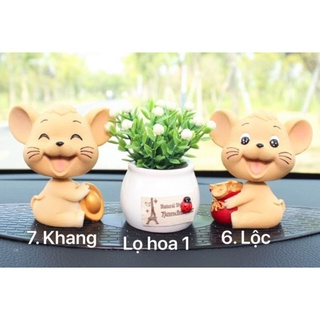 Tượng chuột vàng Canh Tý - Đầu lò xo lắc lư - Món quà Tài Lộc cho năm mới (SP có sẵn, số lượng lớn)