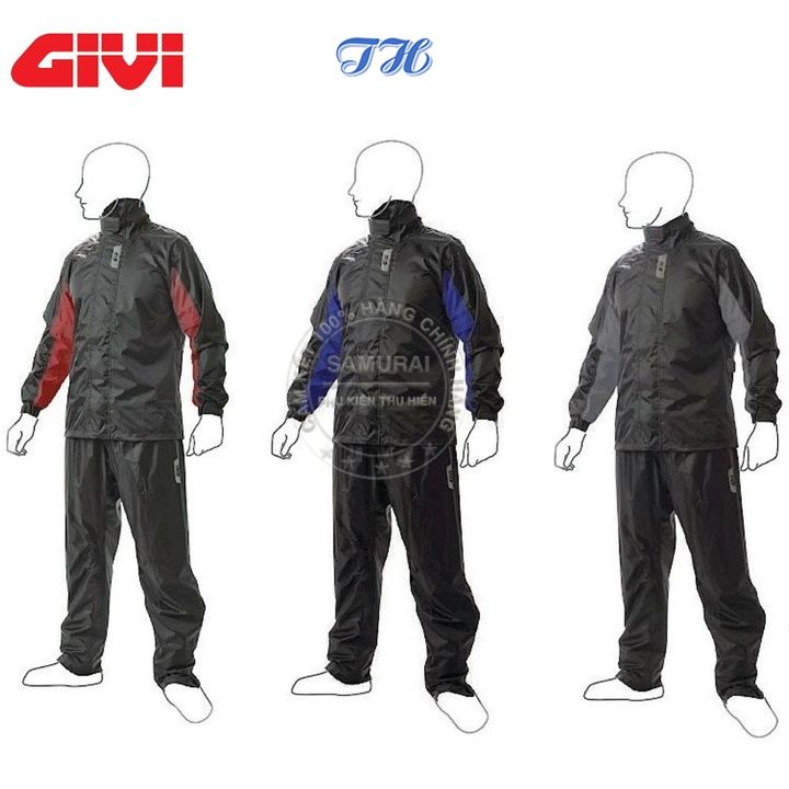 Áo mưa givi RRS06, áo mưa bộ chống thấm nước tốt hàng chính hãng