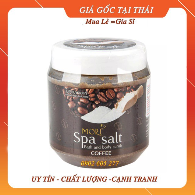 [Hàng chính hãng] Muối Tắm Tẩy Tế Bào Chết Mori Hương Cà Phê Spa Salt Bath &amp; Body Scrub Thái Lan