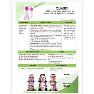 (Hàng công ty) Quasix dành cho mụn, đỏ da