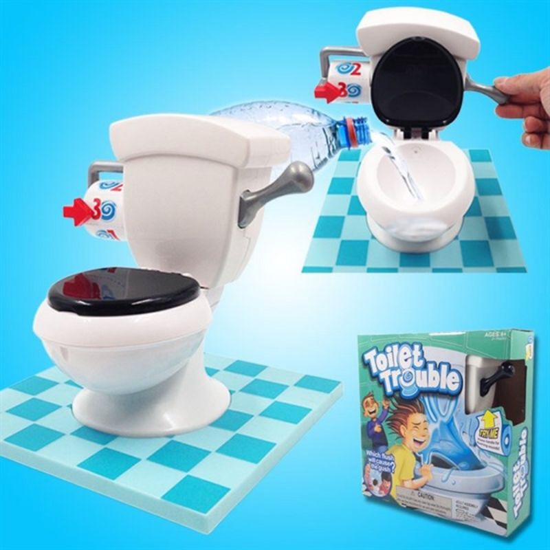 Đồ chơi bồn cầu rắc rối troll phun nước Toilet Truoble ngộ nghĩnh