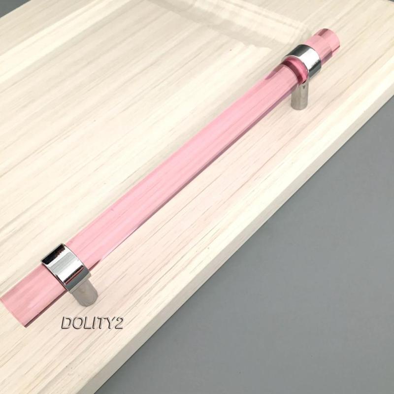 [Dolity2] Set 2 Tay Nắm Cửa Tủ Bằng Acrylic 160mm Màu Hồng
