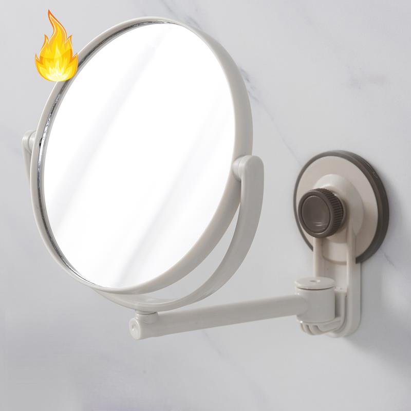 [Hàng mới về] Gương trang điểm hai mặt phóng đại 1X/3X thiết kế giác hút tiện lợi