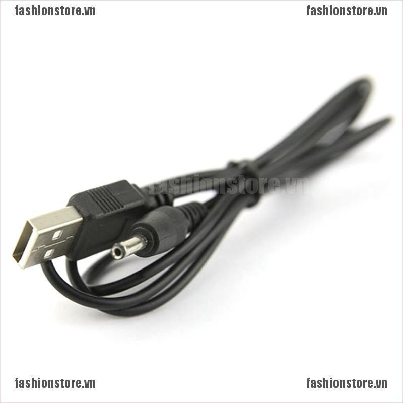 FS TRE USB Port to 2 5 3 5 4 0 5 5mm 5V DC Barrel Jack Power Cable Cord Connector Black[VN]