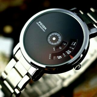 Đồng hồ nam dây thép Wilon W938 mặt màu đen