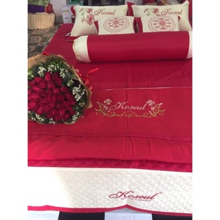 Bộ Chăn Ga Cottong Satin Xoa 7 món hãng Koseul cực đẹp
