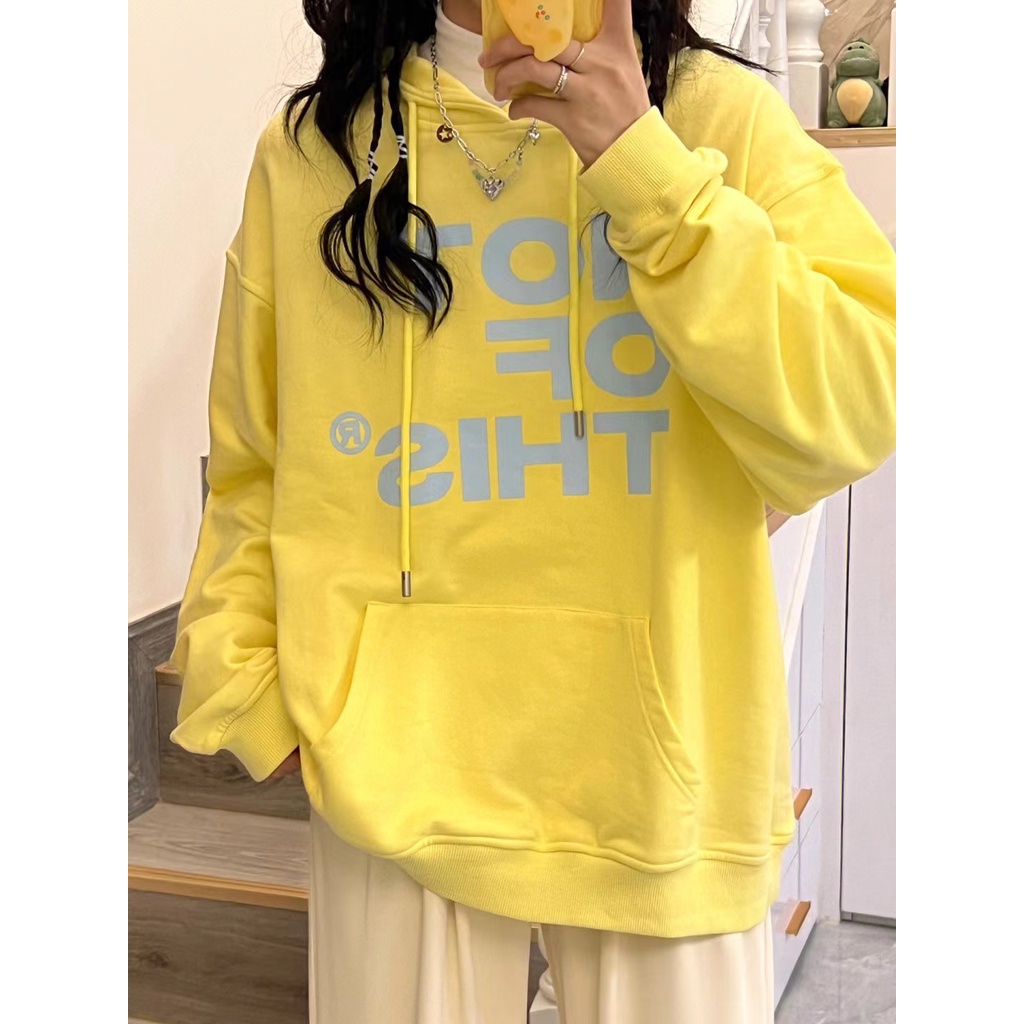 NRVP Áo Hoodie Tay Dài Oversize In Họa Tiết Phong Cách Hàn Quốc Kiểu Mới Cho Nam / Nữ