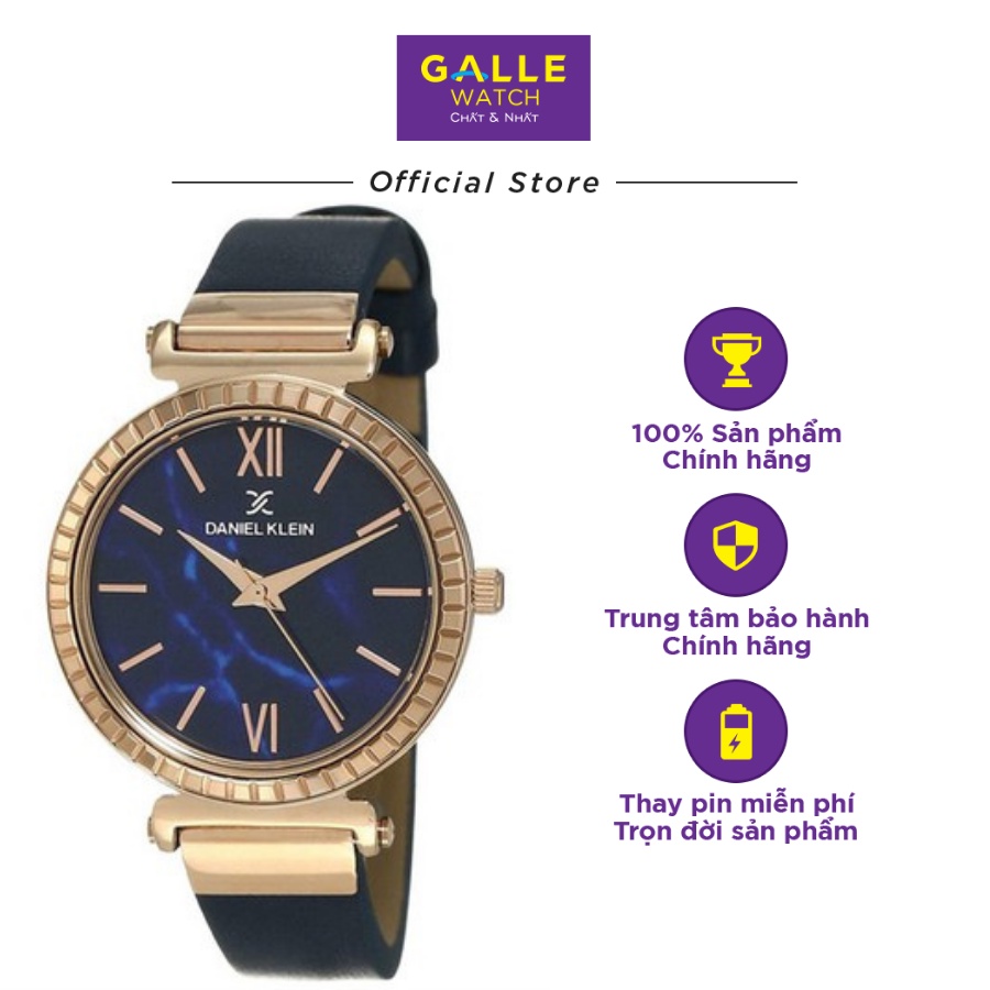 Đồng hồ nữ chính hãng Daniel Klein DK12071 chống nước, mặt số vân đá, vỏ thép không gỉ, dây da cao cấp | BigBuy360 - bigbuy360.vn