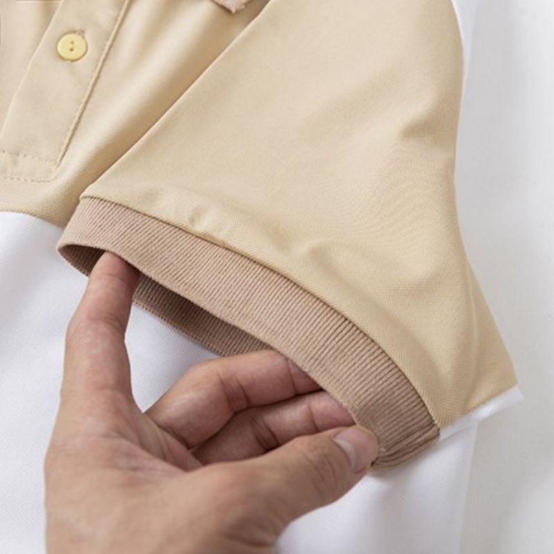Áo POLO Nam Cổ Bẻ Tay Ngắn Chất Liệu Vải Thun Cá Sấu Cao Cấp Thiết Kế Phối Màu Chuẩn From Thanh Lịch