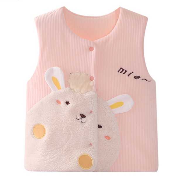 Áo gilê trẻ em, áo gilê nhung 3 lớp cho bé trai bé gái