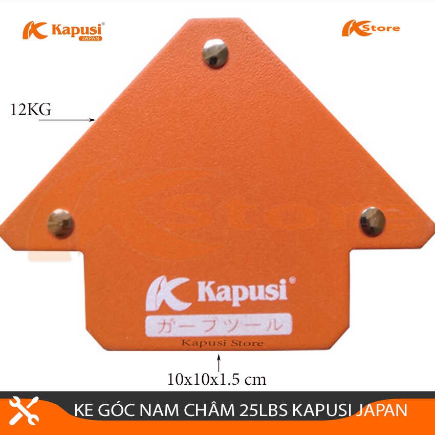 KE GÓC NAM CHÂM 25LBS KAPUSI JAPAN K-2021, Nam Châm Ke Góc Vuông 12KG (10x10x1.5cm)