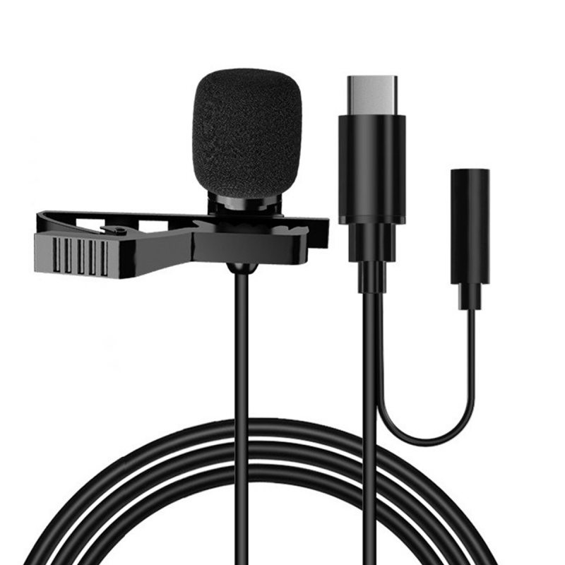 Micro HdoorLink nhỏ gọn cao cấp có kẹp gắn với chuôi cắm 3.5mm Type C dành cho IProduct Pad Android laptop máy tính