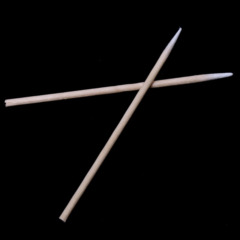 Set 100 tăm bông làm sạch tai nghe/ cáp sạc điện thoại