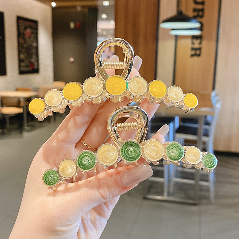 Kẹp Tóc Kim Loại Đính Đá Nhiều Màu Thời Trang Hàn Quốc