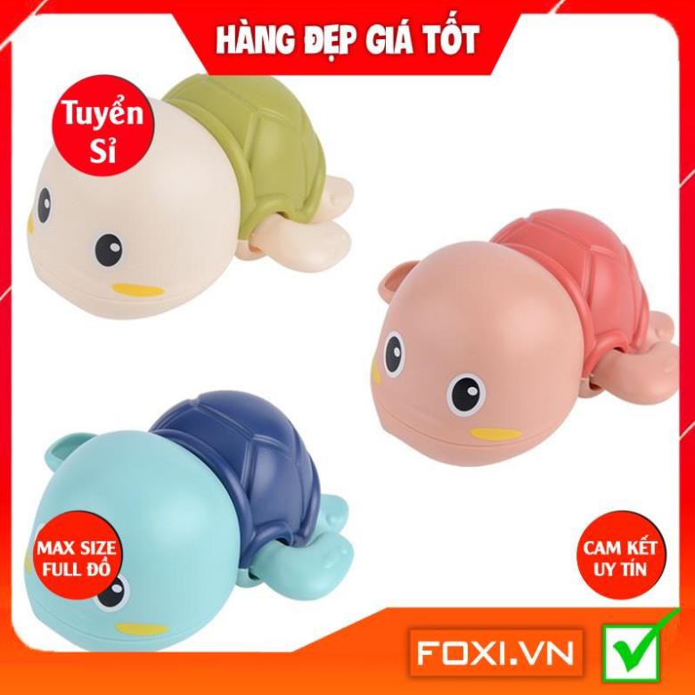 Rùa bơi trong nước ngộ nghĩnh cho bé Foxi-Đồ chơi nhà tắm-Có dây cót-Nhiều màu- Đáng yêu