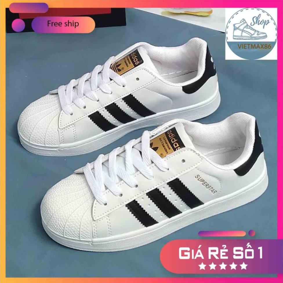 Giày thể thao superstar mũi sò tem vàng cho nam và nữ, giày giá rẻ tặng kèm hộp thời trang giá rẻ / vietmax86 .. x % *'