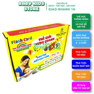 Bộ Thẻ Học Thông Minh 14 Chủ Đề loại To Song Ngữ Tiếng Anh Loại Chuẩn Glenn Doman Flashcard Cho Bé Từ 0-6 Tuổi