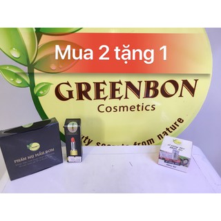 [Mua 2 tặng 1] Combo son thỏi phấn nụ GREENBON