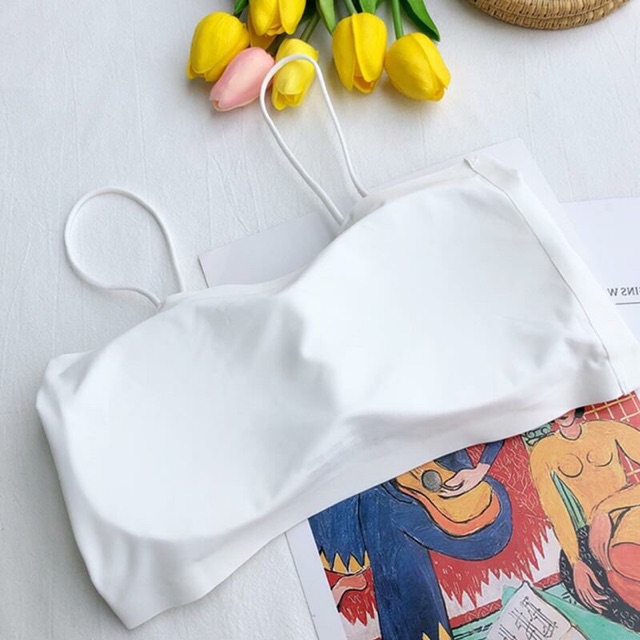 Áo Lót Bra, Áo Ngực Su Đúc 2 Dây Xinh Xắn Chất Thun Mát Lạnh Có Đệm Nâng Ngực 8881 | BigBuy360 - bigbuy360.vn