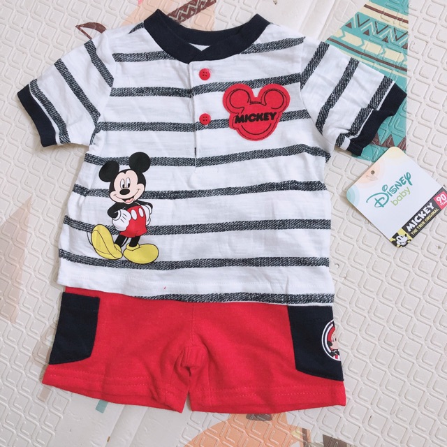 Set bộ mickey kẻ c hoàn hảo