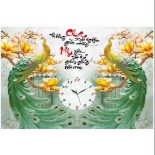 Tranh thêu chữ thập cha mẹ X8144