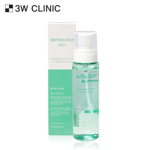 Xịt Khoáng Tinh Chất Rau Má Derma Cica Mist 3w Clinic Hàn Quốc