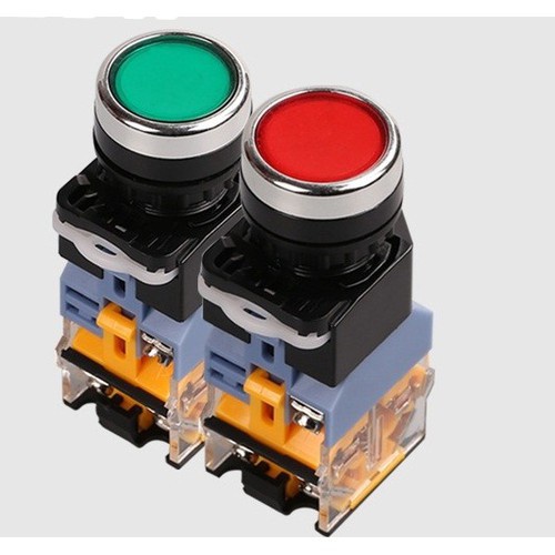 nút nhấn có đèn la38-11dn dc24v xanh, đỏ