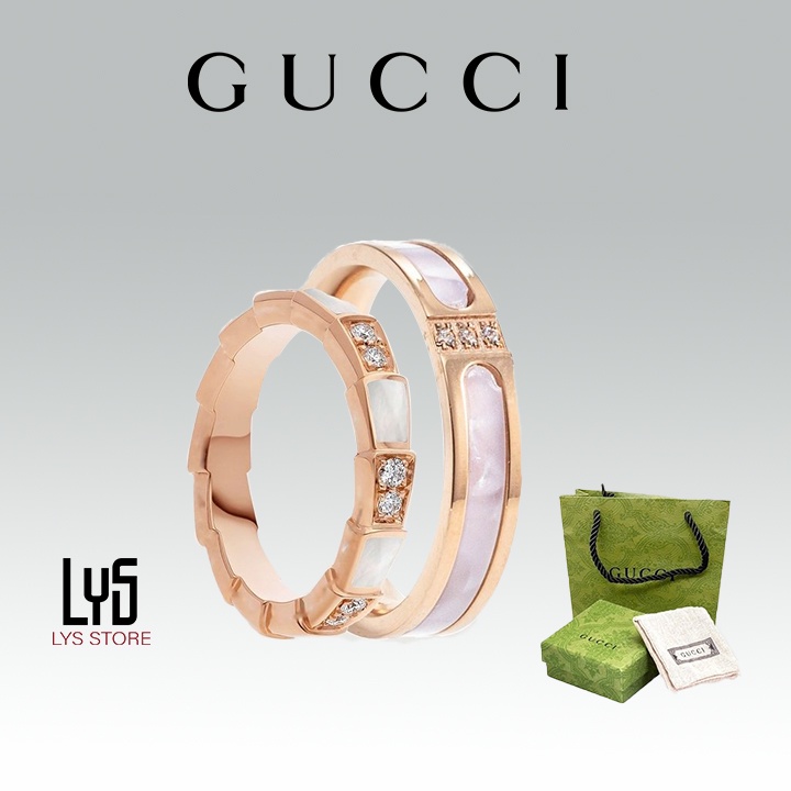 Nhẫn cặp đôi Gucci Nacre Couple Ring - Khắc tên theo yêu cầu