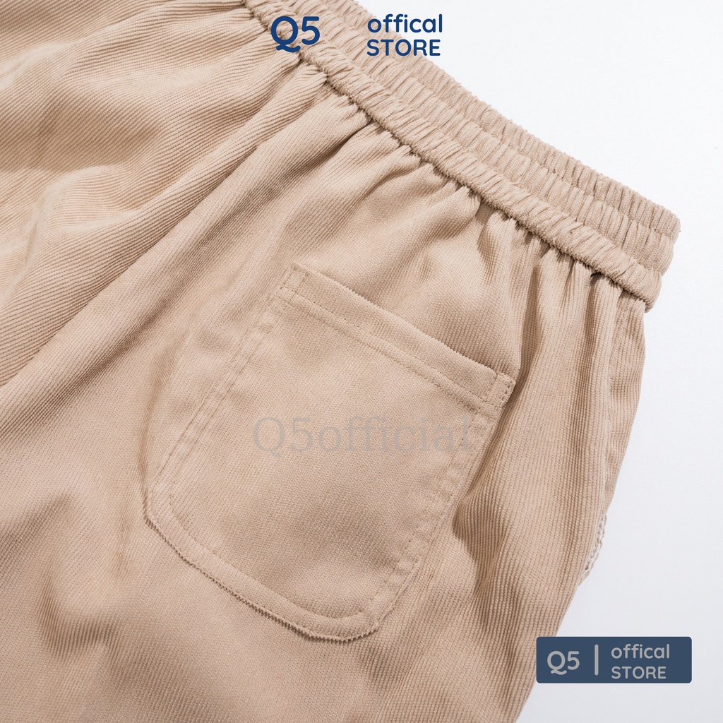 Quần Short Đùi Nhung Tăm Q5 Form Unisex Chất Mát Mẻ, Trẻ Trung