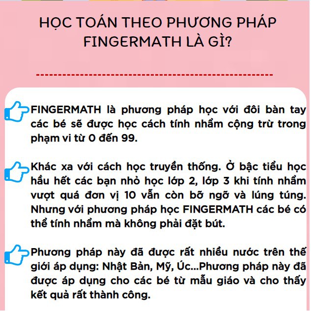 Toàn quốc- [E-voucher] FULL khóa học Bé vui học toán theo phương pháp FINGERMATH NHẬT