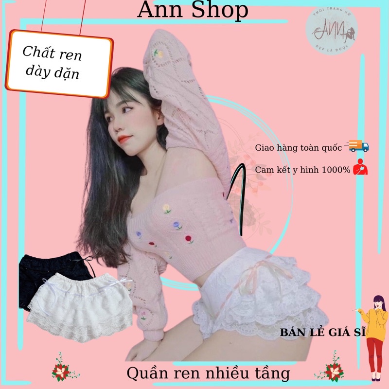 Quần ren nhiều tầng mặc ở nhà siêu cưng- ở nhà cũng đẹp nha chị em ưi- ghé ann9399 nha