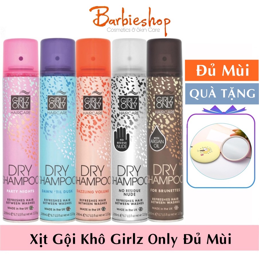 Dầu Gội Khô Girlz Only Dry Shampoo 200ml có đủ 4 mùi (date 23)