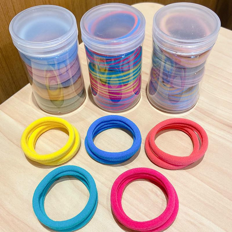 Set 10 dây buộc tóc nhiều màu sắc dễ thương thời trang cho bé gái