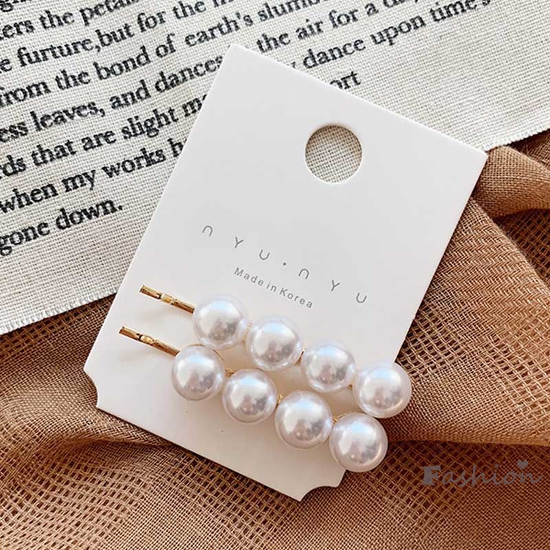 Kẹp Tóc Hoa Kim Loại Đính Ngọc Trai Giả 12 Kiểu Dáng Thời Trang