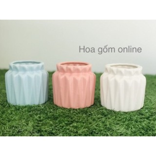 Chậu hoa gốm sứ cách điệu - cao 9cm