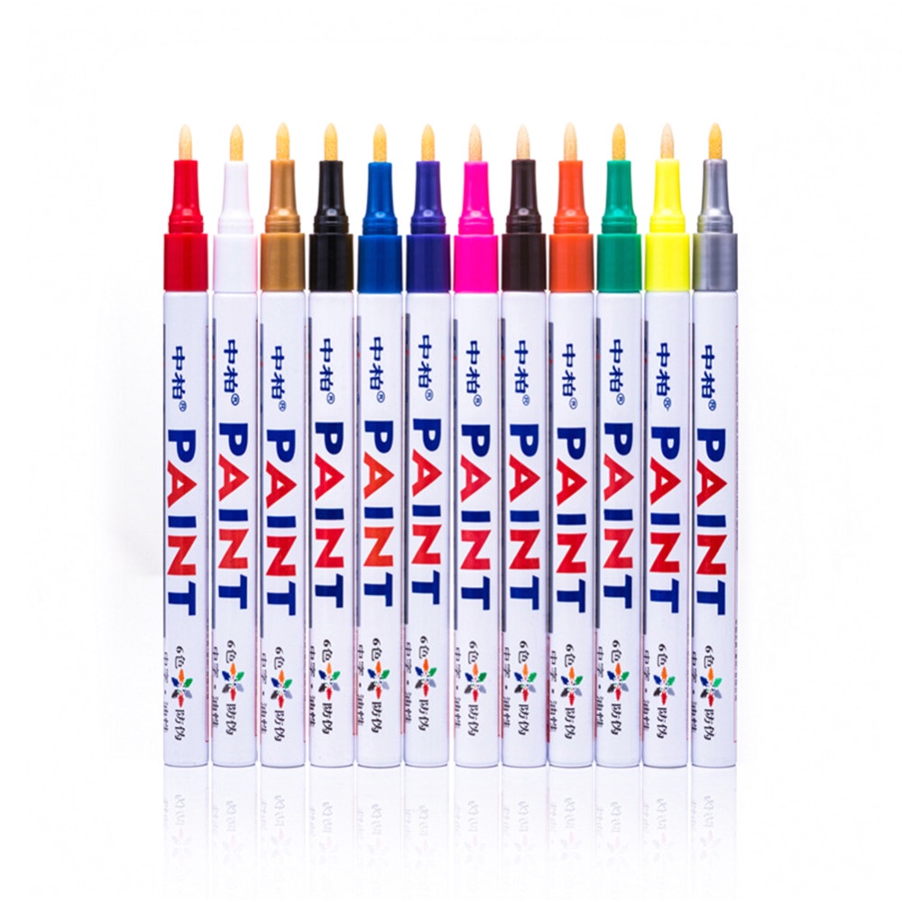 Bút Sơn Đánh Dấu Lốp Xe Màu Đen Bằng Kim Loại Chống Nước DIY