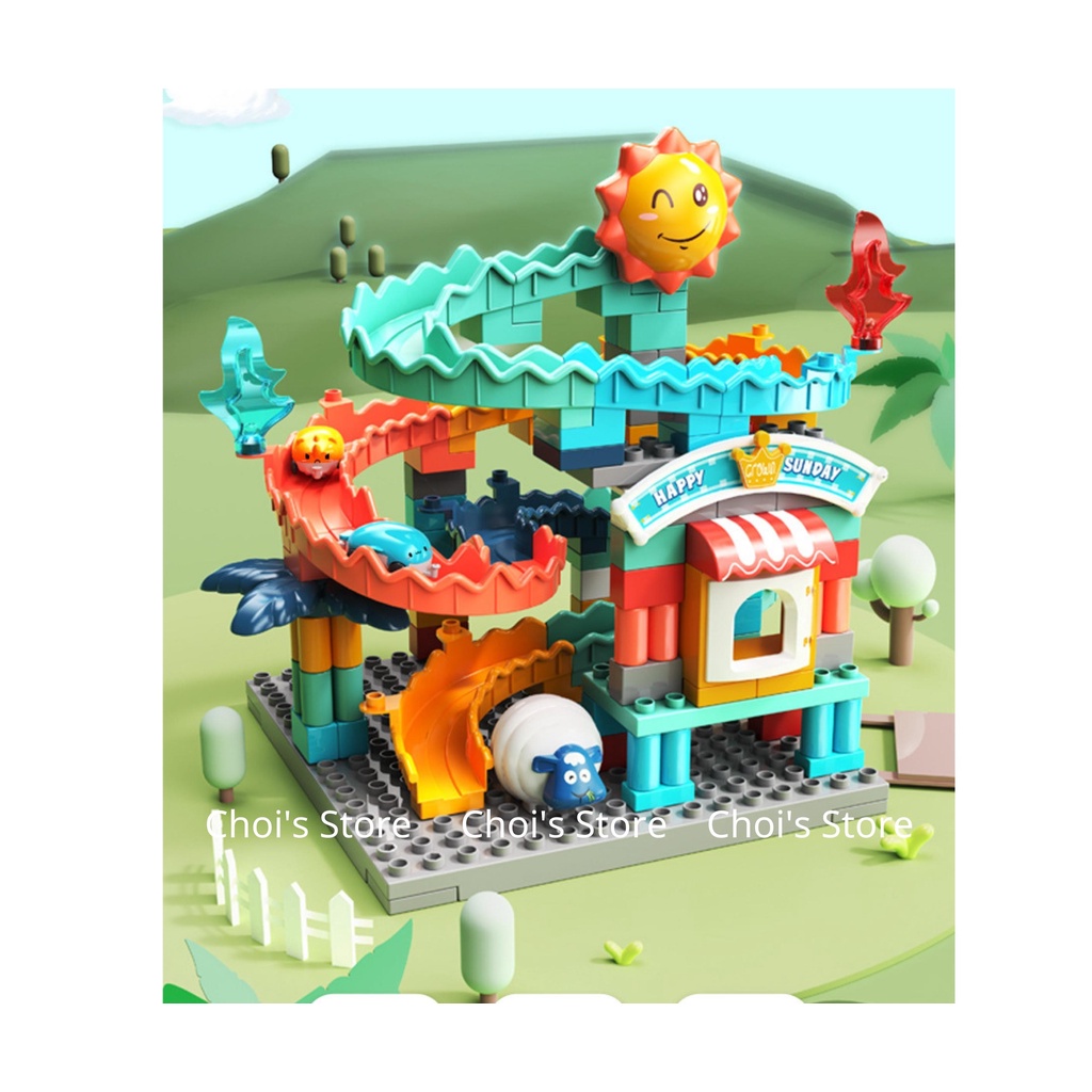 Đồ chơi lắp ráp Lego mẫu mặt trời,lego mẫu cối xoay gió trượt bi (hãng Wangrao) size duplo Choi Store 51