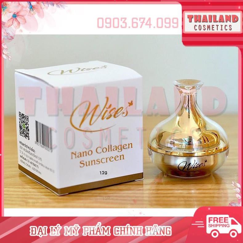 (Hàng chuẩn)  Kem chống nắng Wises Nano Collagen Thái Lan dưỡng trắng da