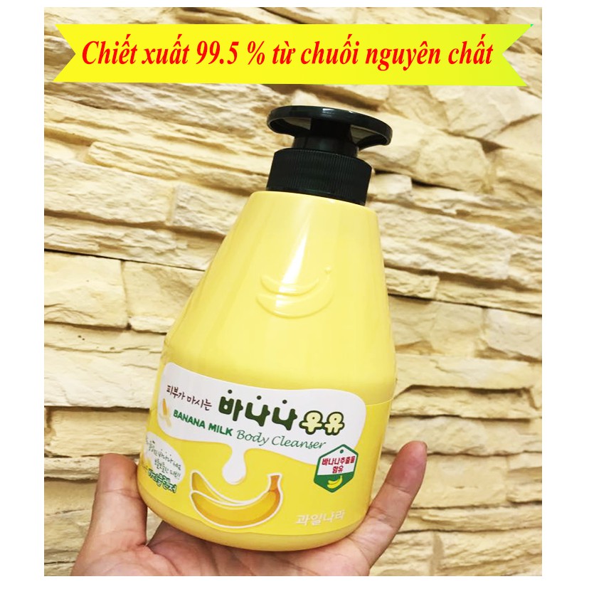 Sữa tắm chuối Welcos Banana Milk Body Cleanser Hàn Quốc 560ml
