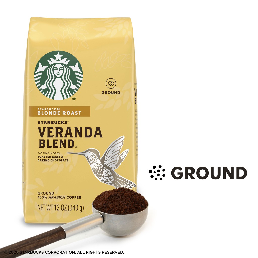 Cà phê Starbucks rang xay sẵn 100% Arabica Coffee Blonde 340g [Hàng Mỹ]