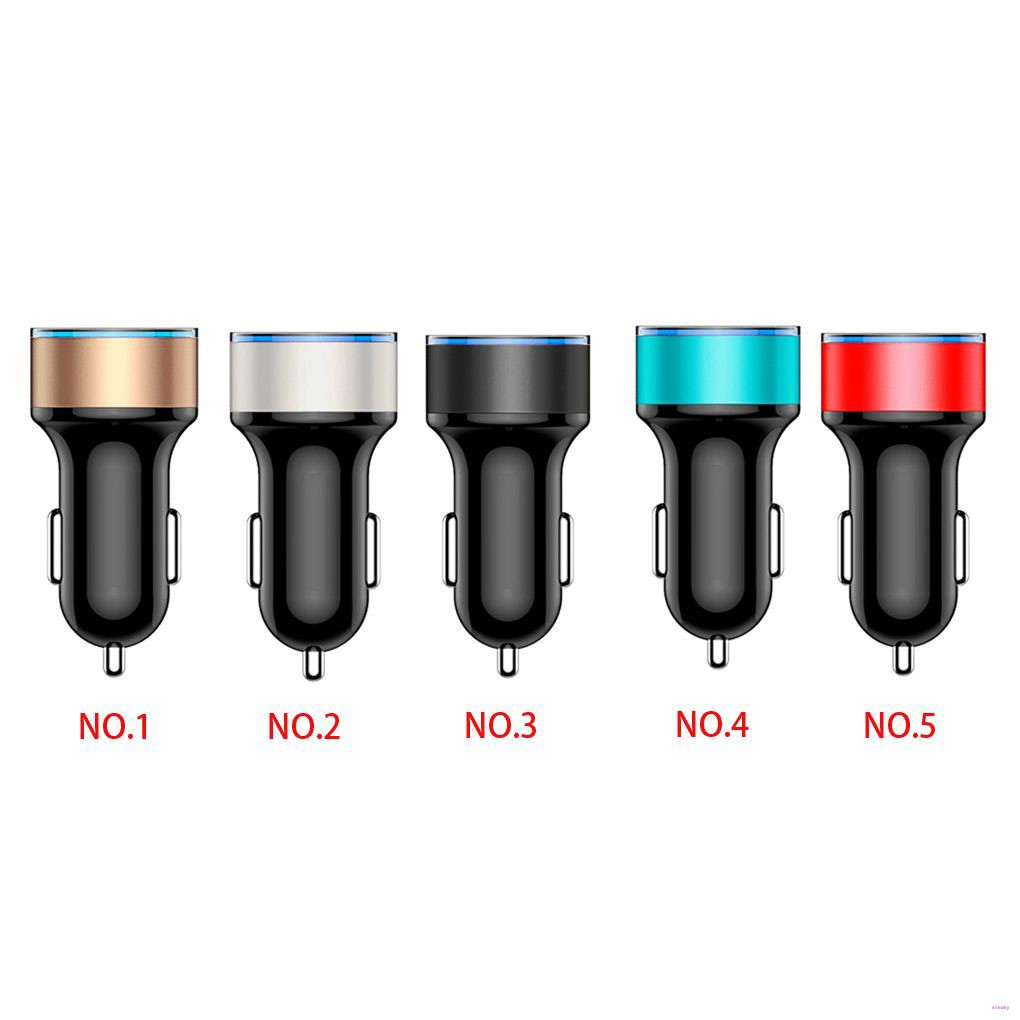 Car Charger 5V 3.1A Quick Charge Dual USB Port LED Display Cigarette Lighter Phone Adapter