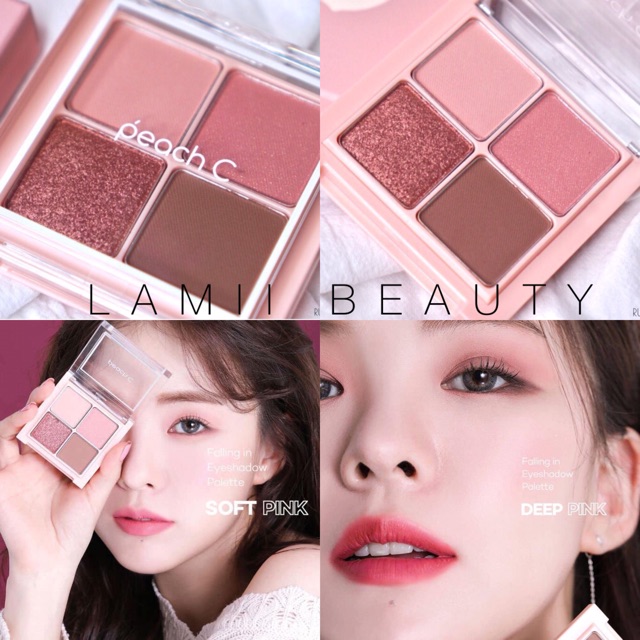 Bảng phấn mắt 4 ô PEACH C EYE SHADOW PALETTE