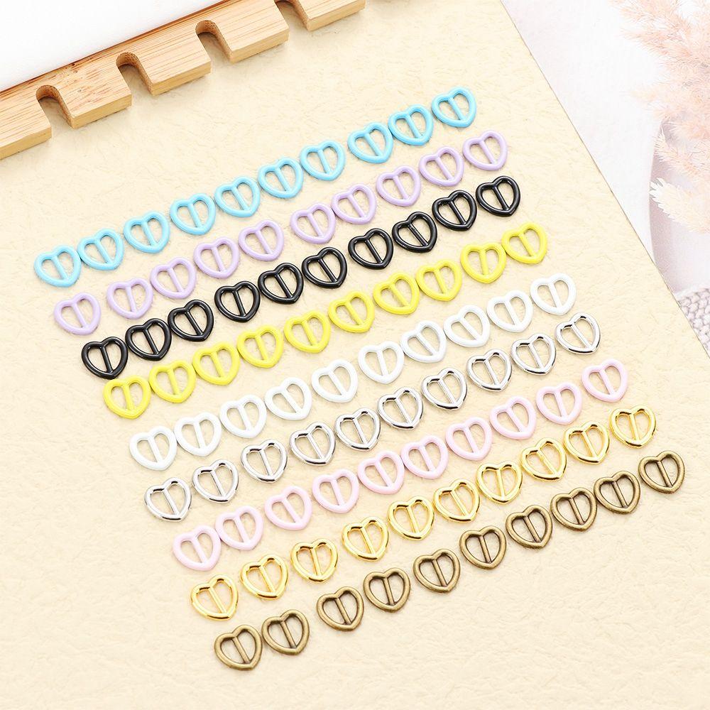 LUOL Set 10 / 20 Khóa Cài Hình Trái Tim 5mm Cho Túi Xách Búp Bê 9 Màu