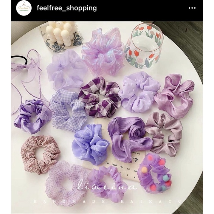 Scrunchies Dây cột tóc Hàn Quốc 2021 (Lựa random)