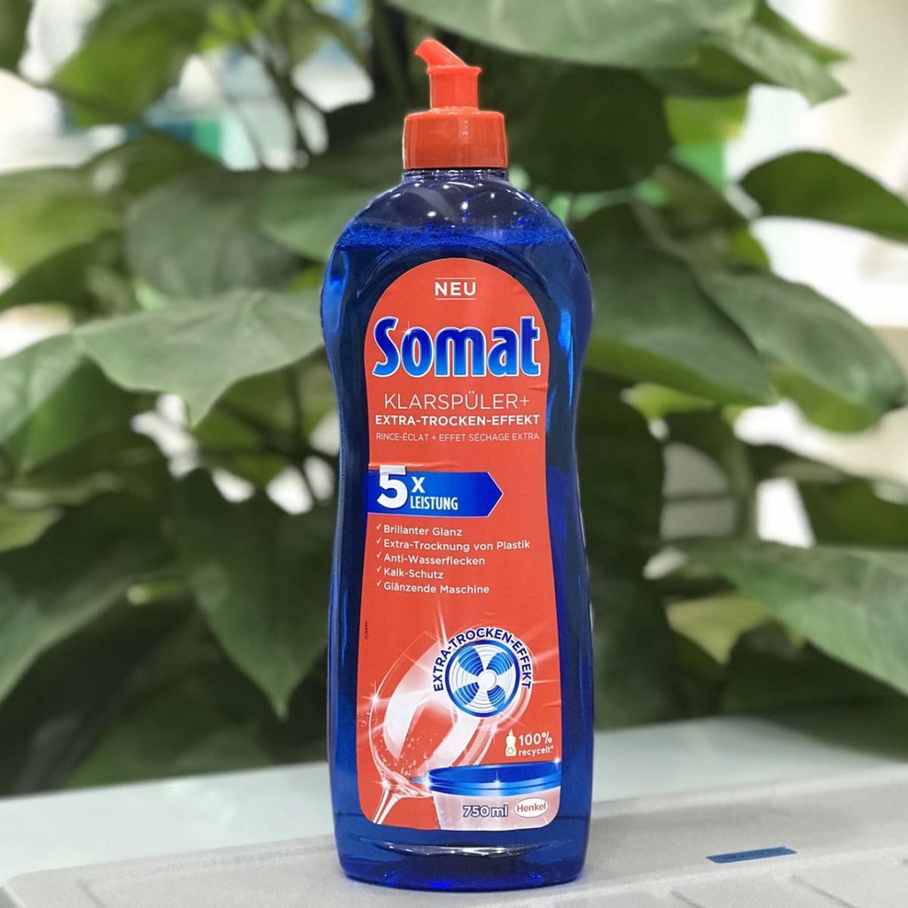 Combo Bột rửa bát Somat 1.2kg, muối 1.2kg, nước làm bóng 750ml