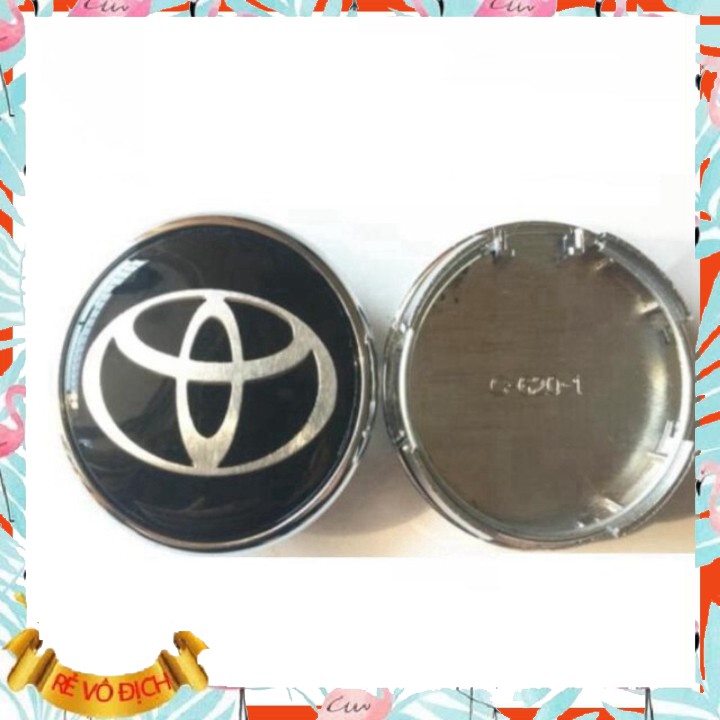 Logo chụp mâm, ốp lazang bánh xe ô tô Toyota đường kính 60mm [M]