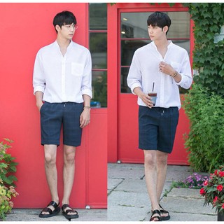 Sơ mi Cổ trụ Style Hàn Quốc Unisex