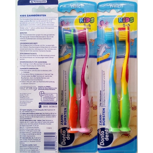 Bàn chải dontoden kis vỉ 2 chiếc