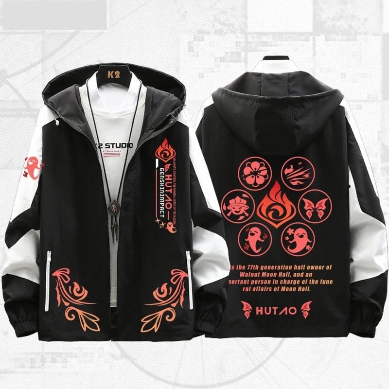 Genshin Impact game surrounding Hu Tao walnut two-dimensional impression clothes men's and women's same sweater jacket jacket autumn and winter