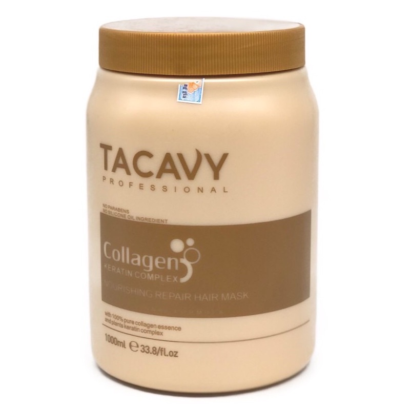 Hấp dầu Tacavy Collagen siêu mềm mượt phục hồi tóc hư tổn 1000ml